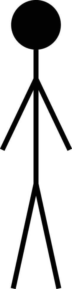 Stickman illustration, stickman character design, black and white, simple character, suitable for web design character and comedy comics, good for simple motion graphics, avatar and phone background vector