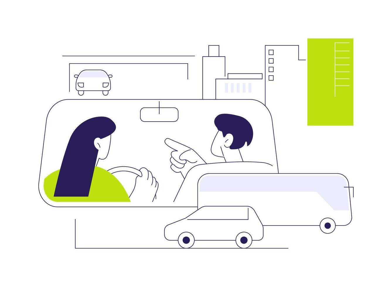 Highway test abstract concept illustration. vector