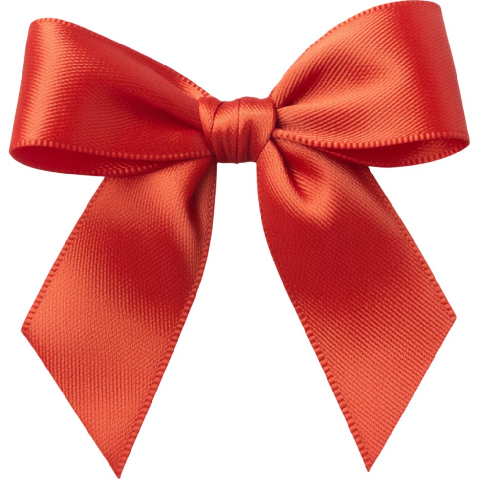 Red Gift Bow with Long Tails png