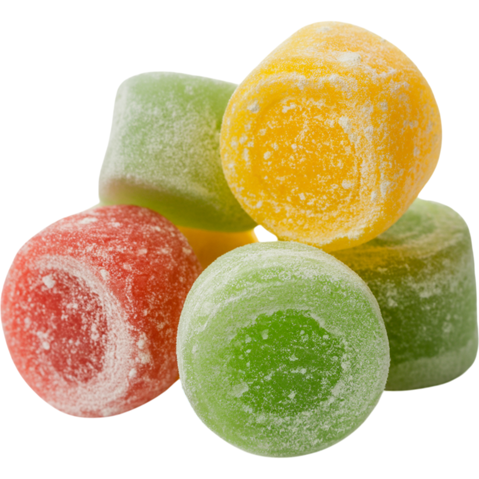 Colorful Round Sugary Jelly Candies png