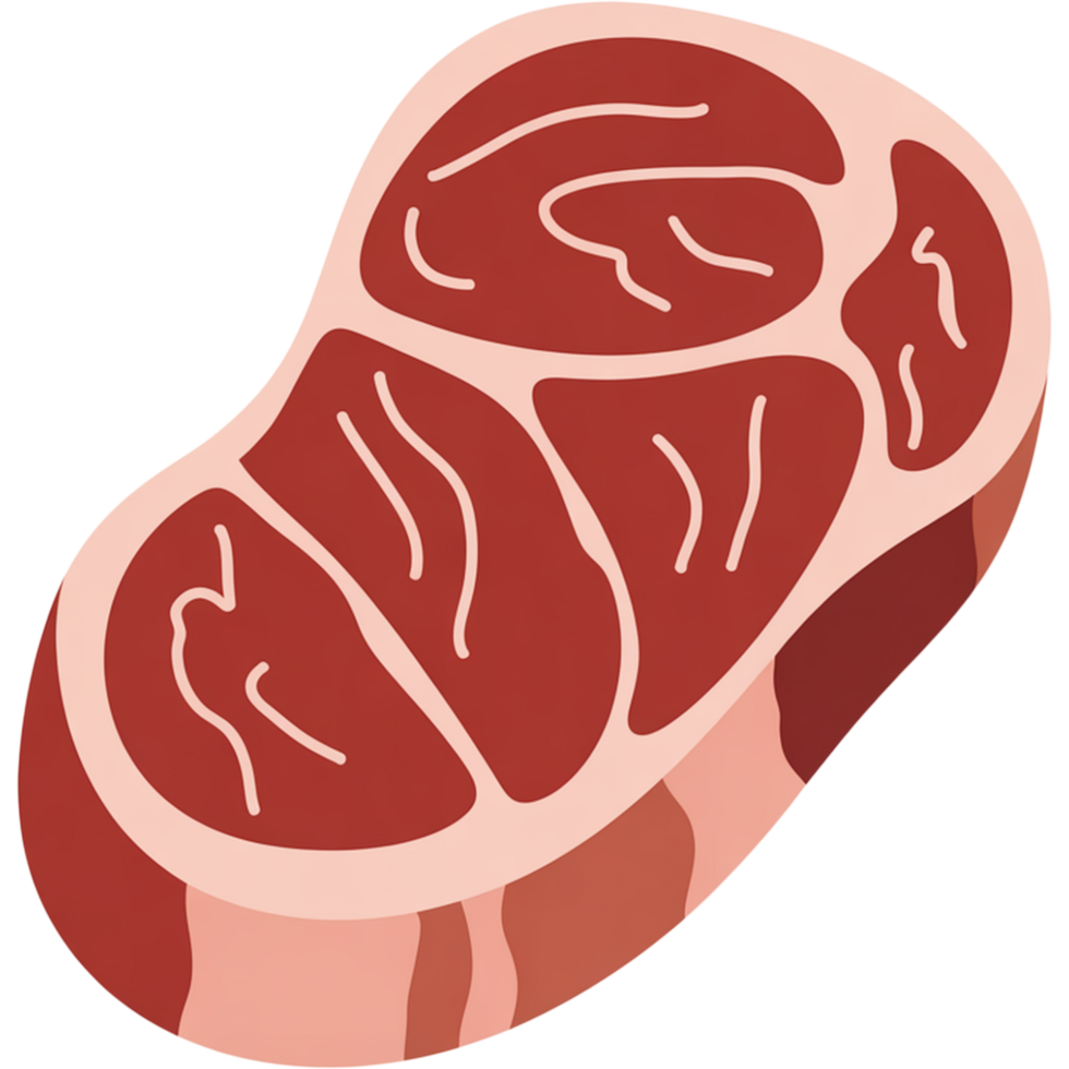 Raw Red Meat Steak Ready for Cooking png