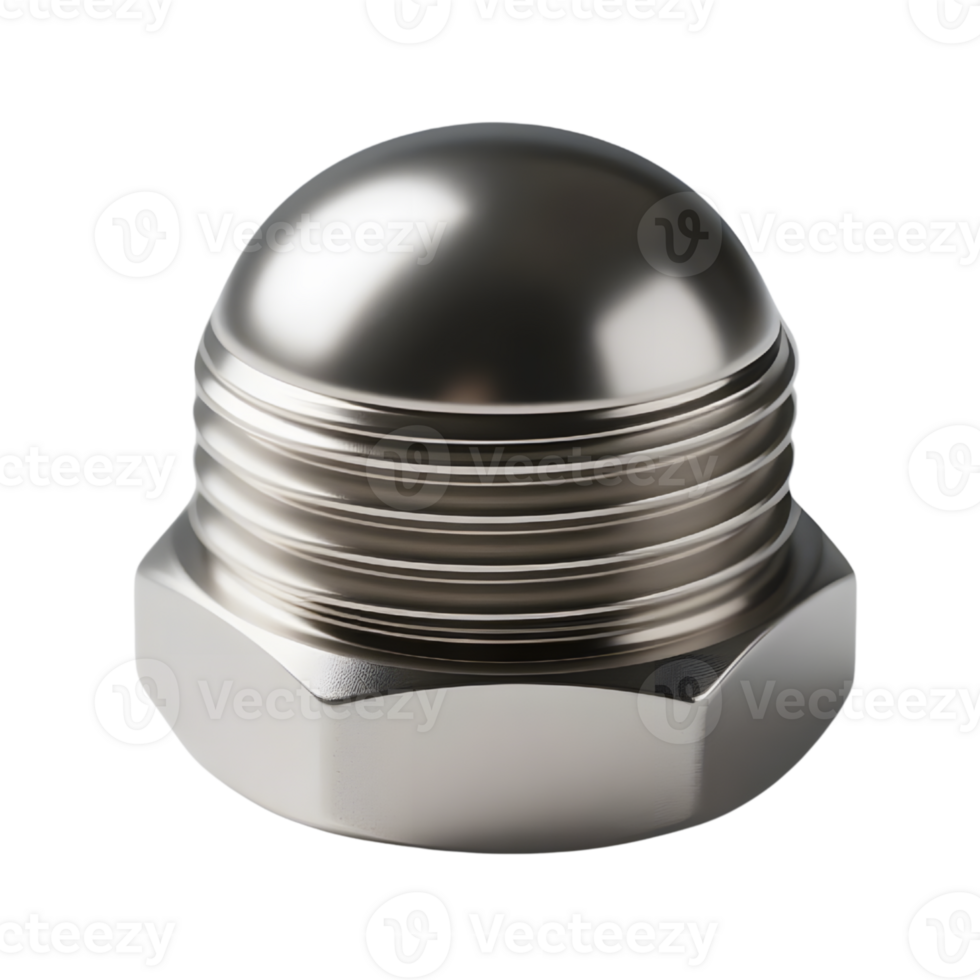 Shiny metal cap is isolated on transparent background png