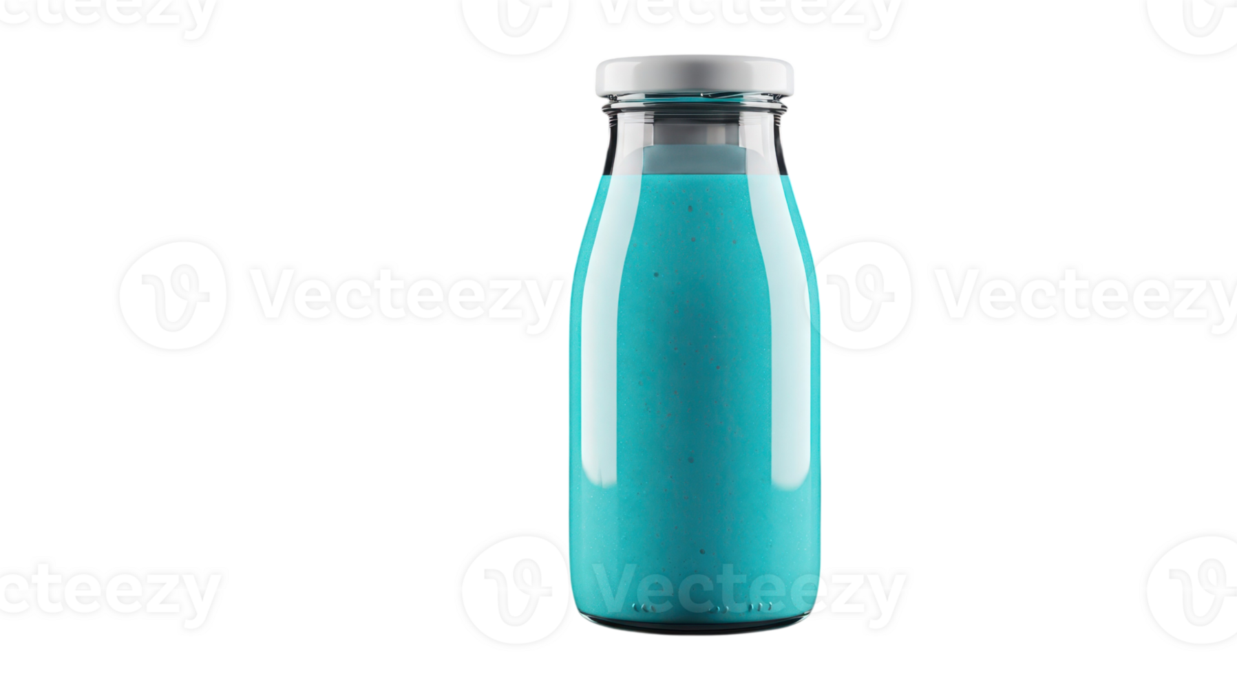 A bottle of blue milk, isolated on transparent background png