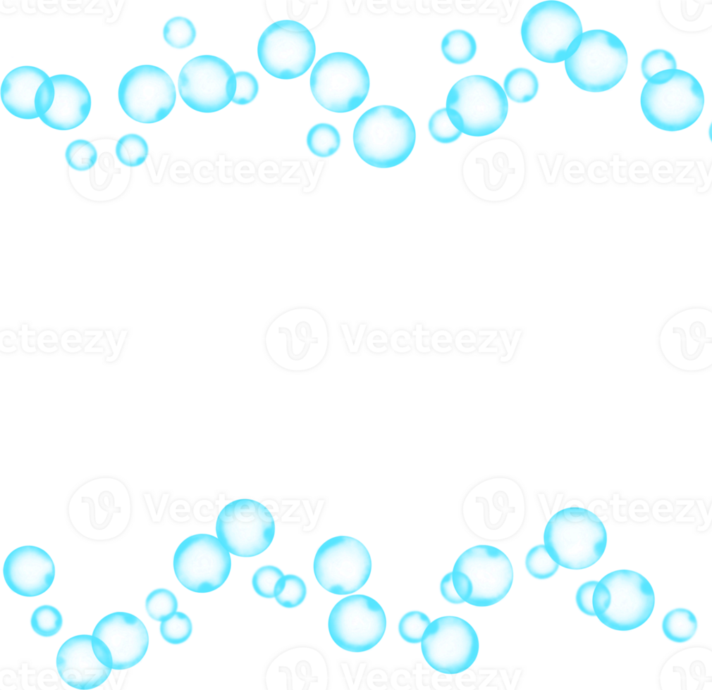 Bubbles Line Wave Border png
