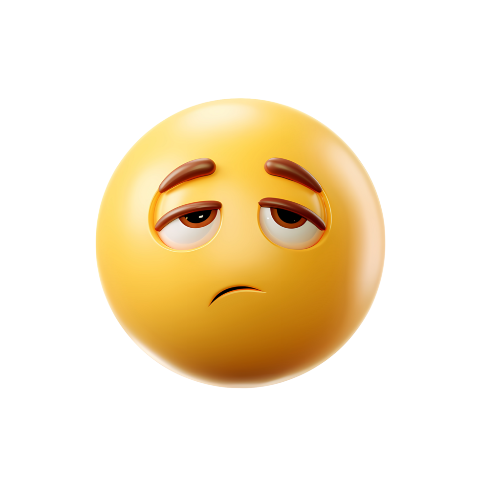 Sleepy Emoji on transparent background sleepy emoji with background valuable png