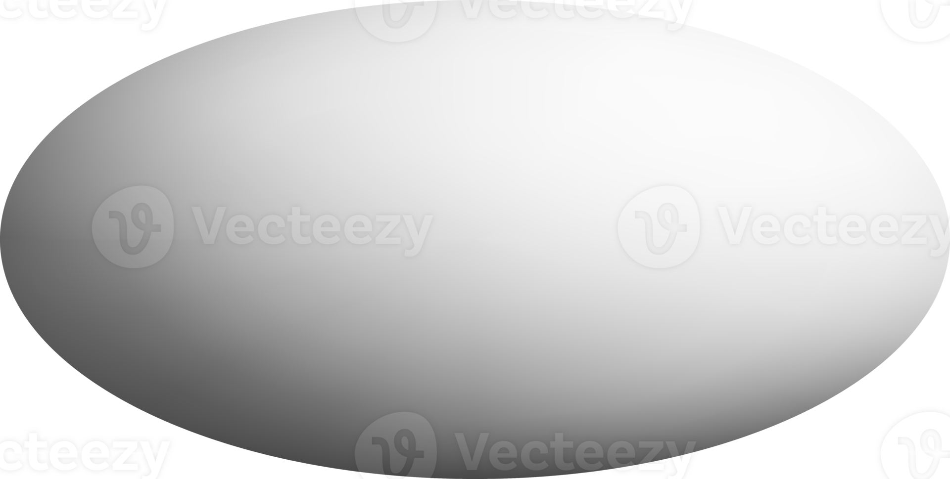Smooth 3D Oval Shape with Metallic Finish png