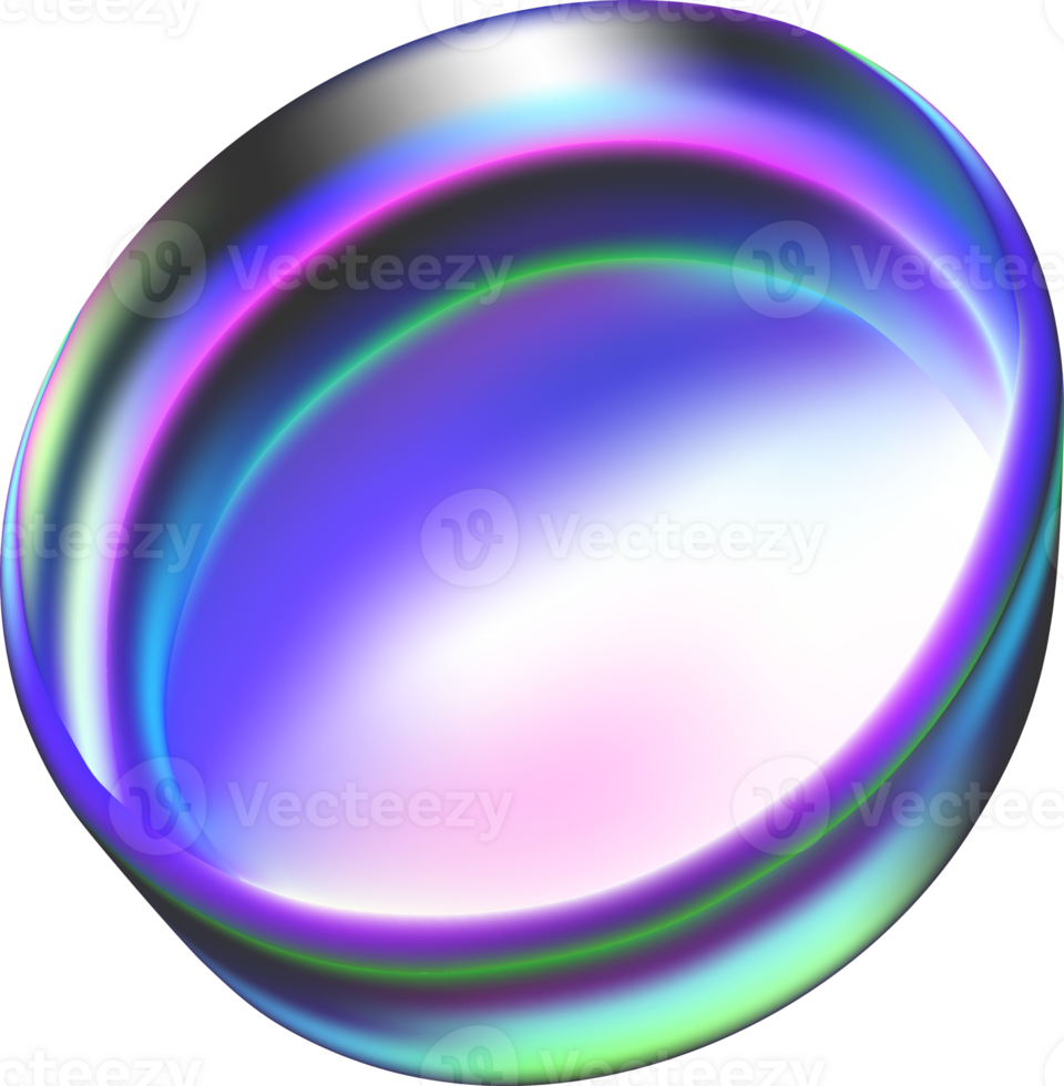 Colorful 3D Abstract Shape with Glossy Finish png