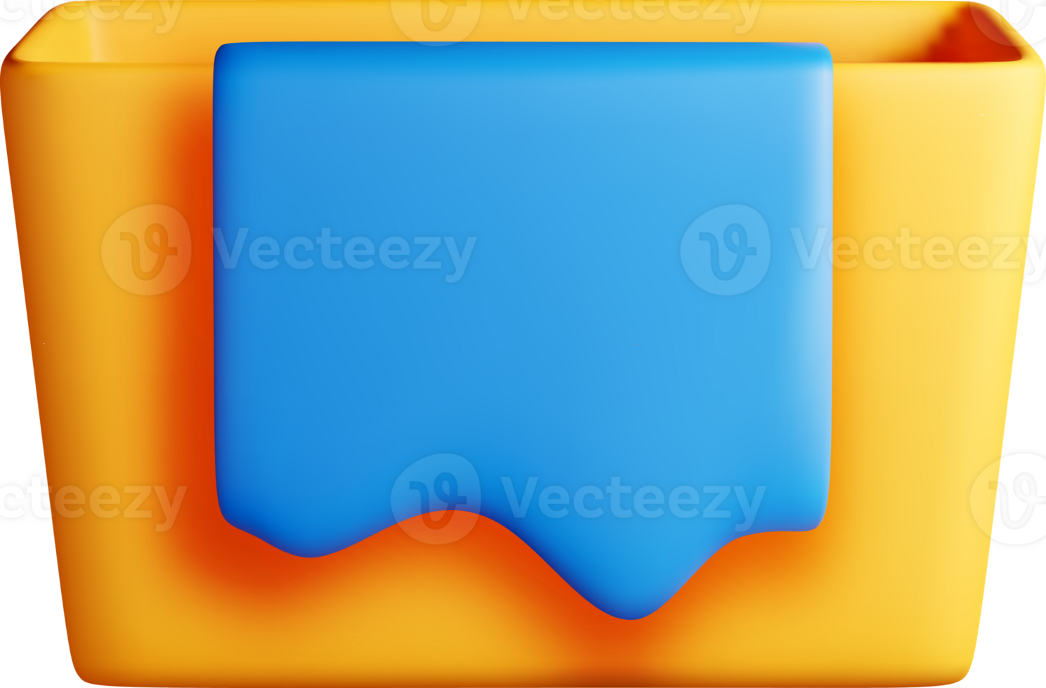 Colorful 3D Container with Unique Design png