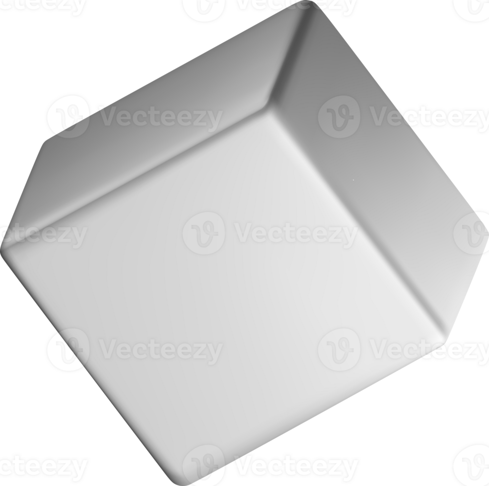 Abstract 3D Geometric Cube Design Concept png