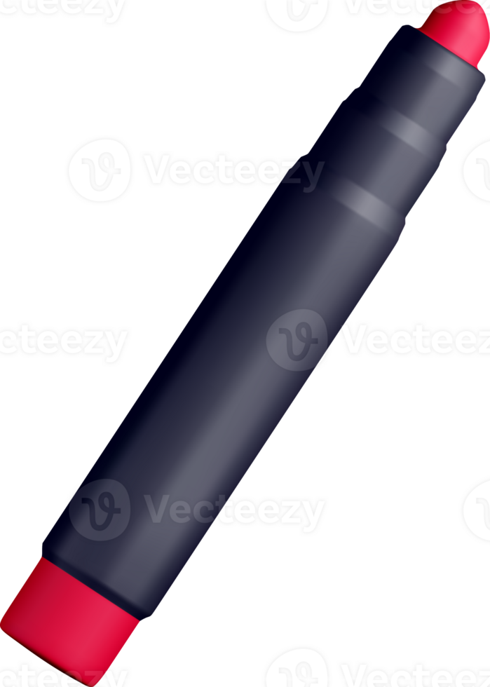 3D Illustration of a Vibrant Marker Pen png