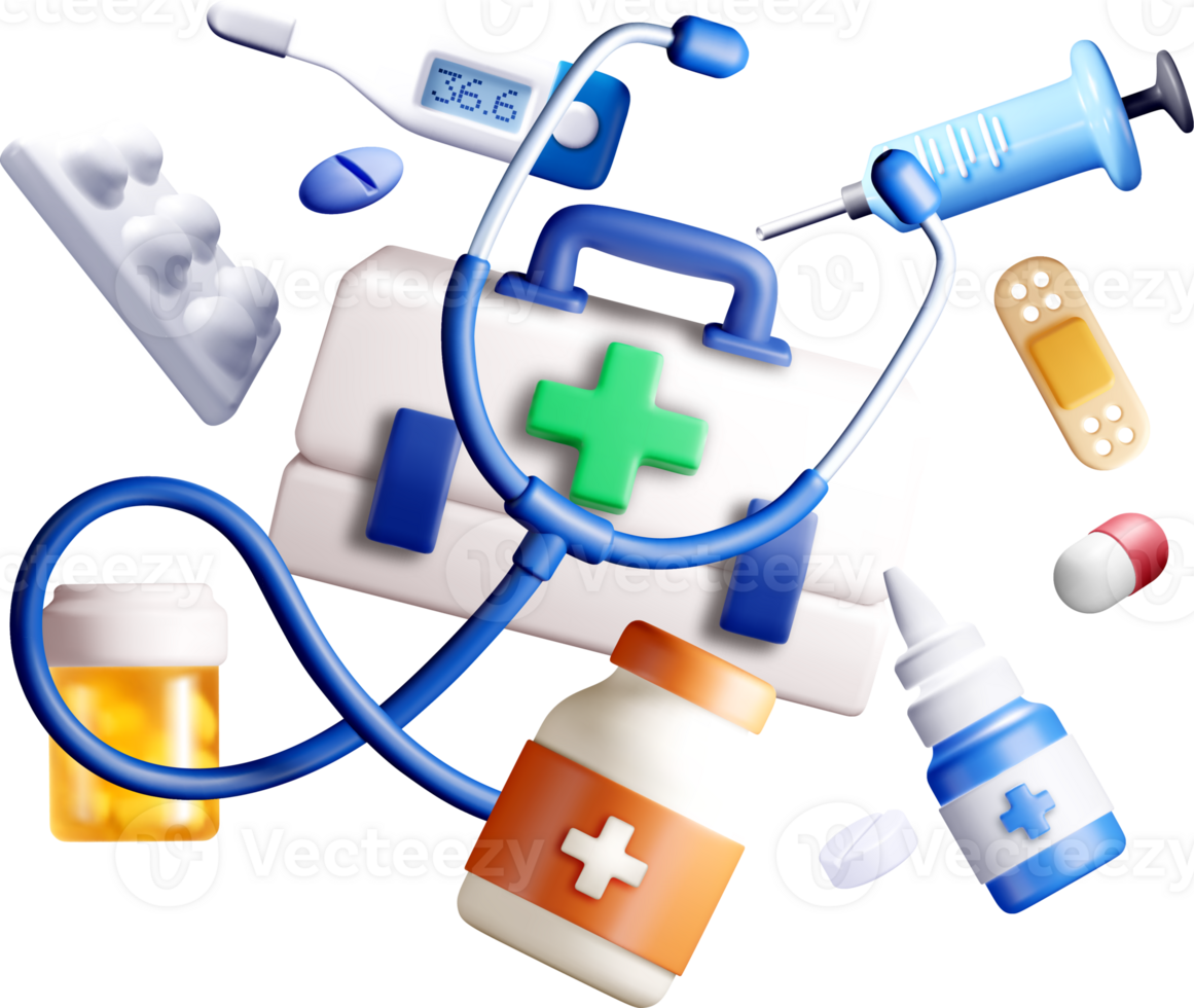 3D Medical Supplies and Equipment Collection png