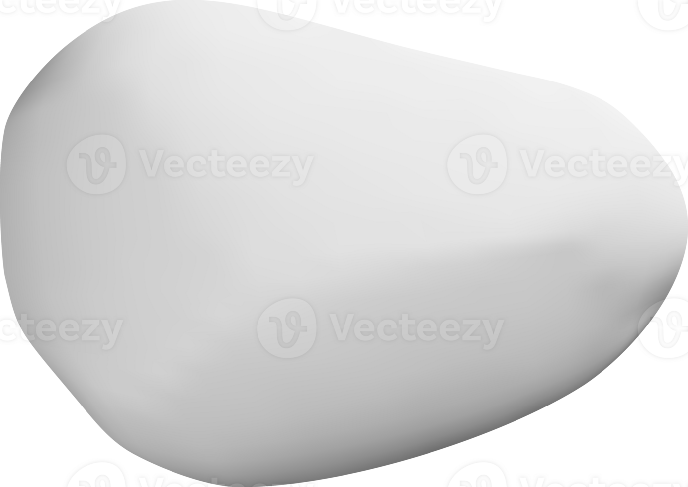 Smooth 3D Rock Shape for Design Projects png