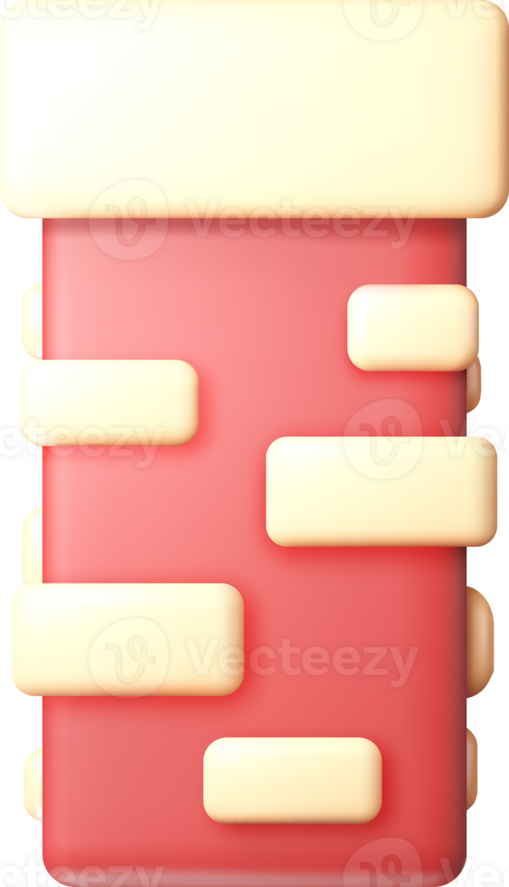 Colorful 3D Block with Abstract Shapes png