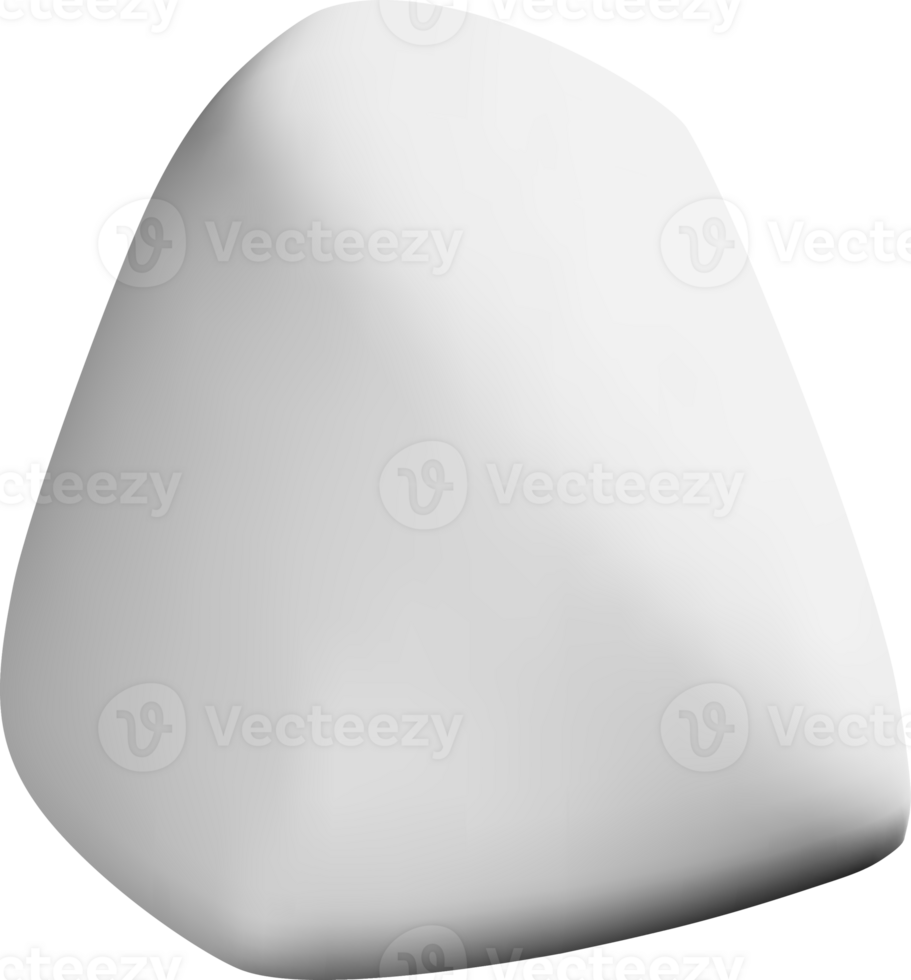 Abstract 3D Shape in Smooth White Finish png