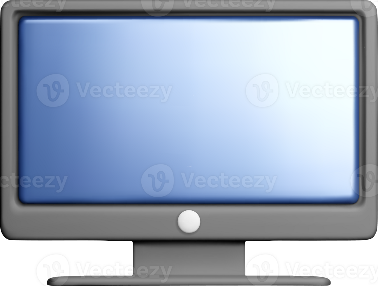 Stylized 3D Computer Monitor Design png