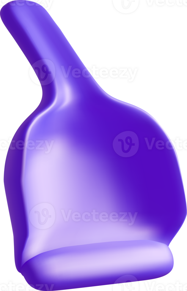 Stylized 3D Purple Scoop for Cleaning Tasks png