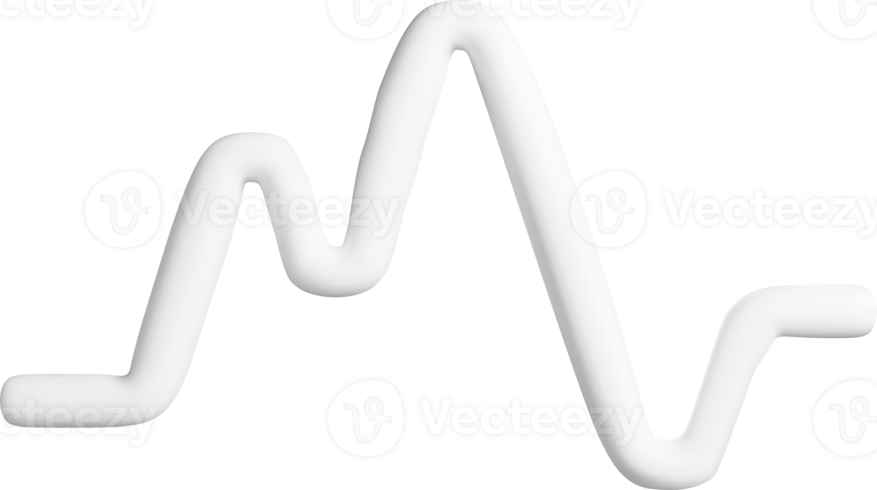 3D Abstract Line Wave Sculpture Design png