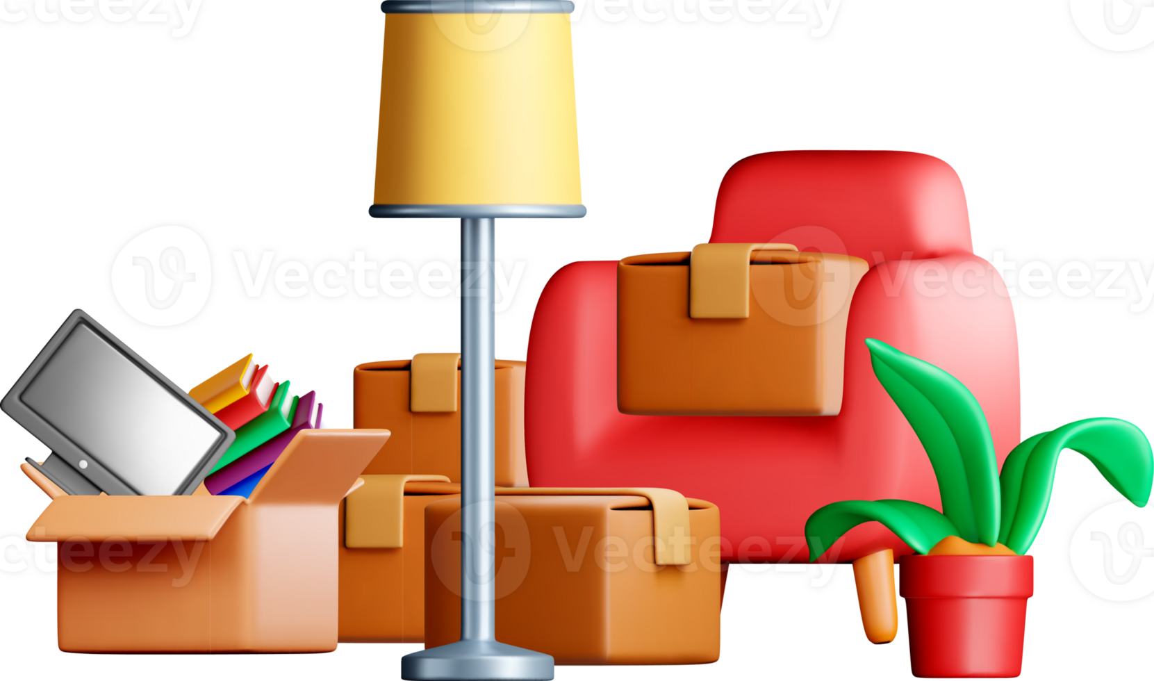 3D Furnishings and Moving Supplies Setup png