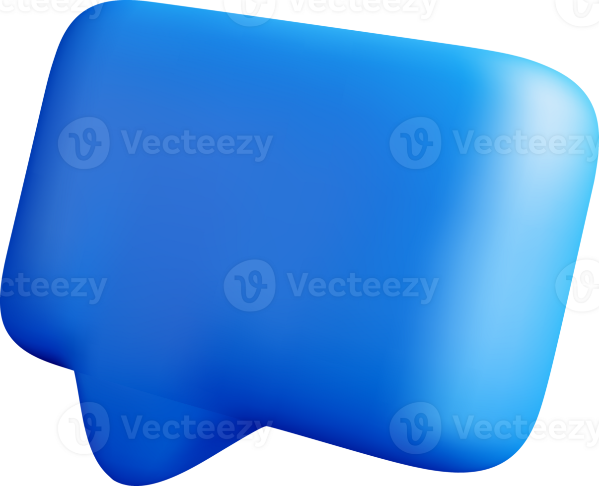 vibrante 3d azul habla burbuja diseño png