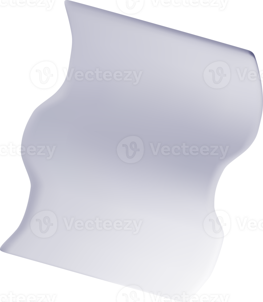 Abstract 3D Wave-Inspired Shape Design png