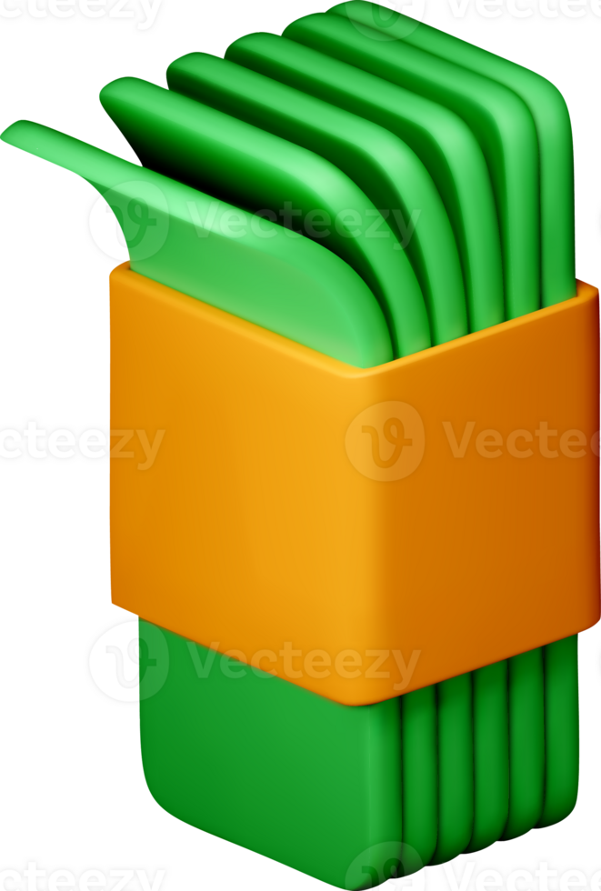 Colorful 3D Objects Stacked with Style png