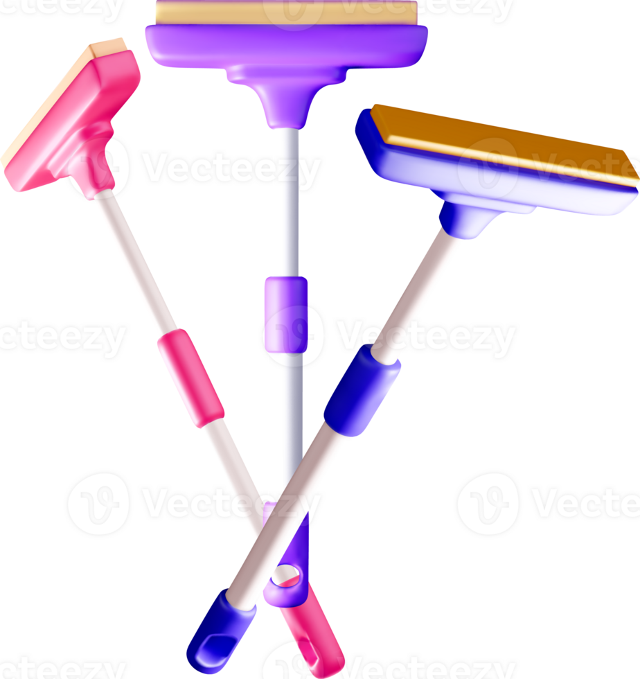Colorful 3D Cleaning Tools for All Surfaces png