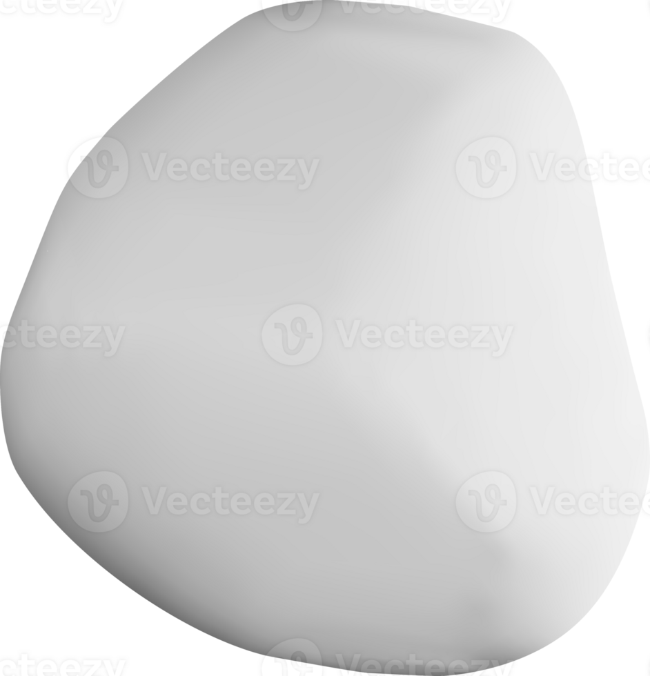 Abstract 3D Shape with Smooth Curves and Angles png