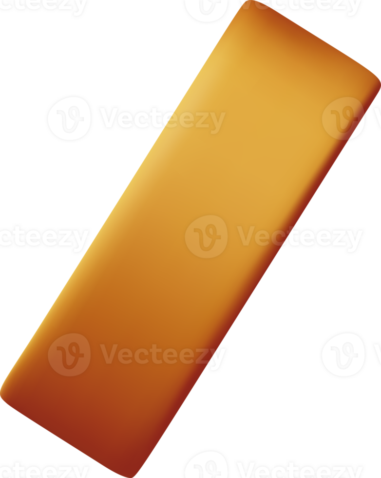 Shiny 3D Orange Rectangular Object Display png