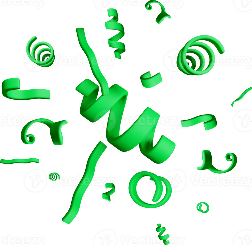 Dynamic Green 3D Curves in Motion png