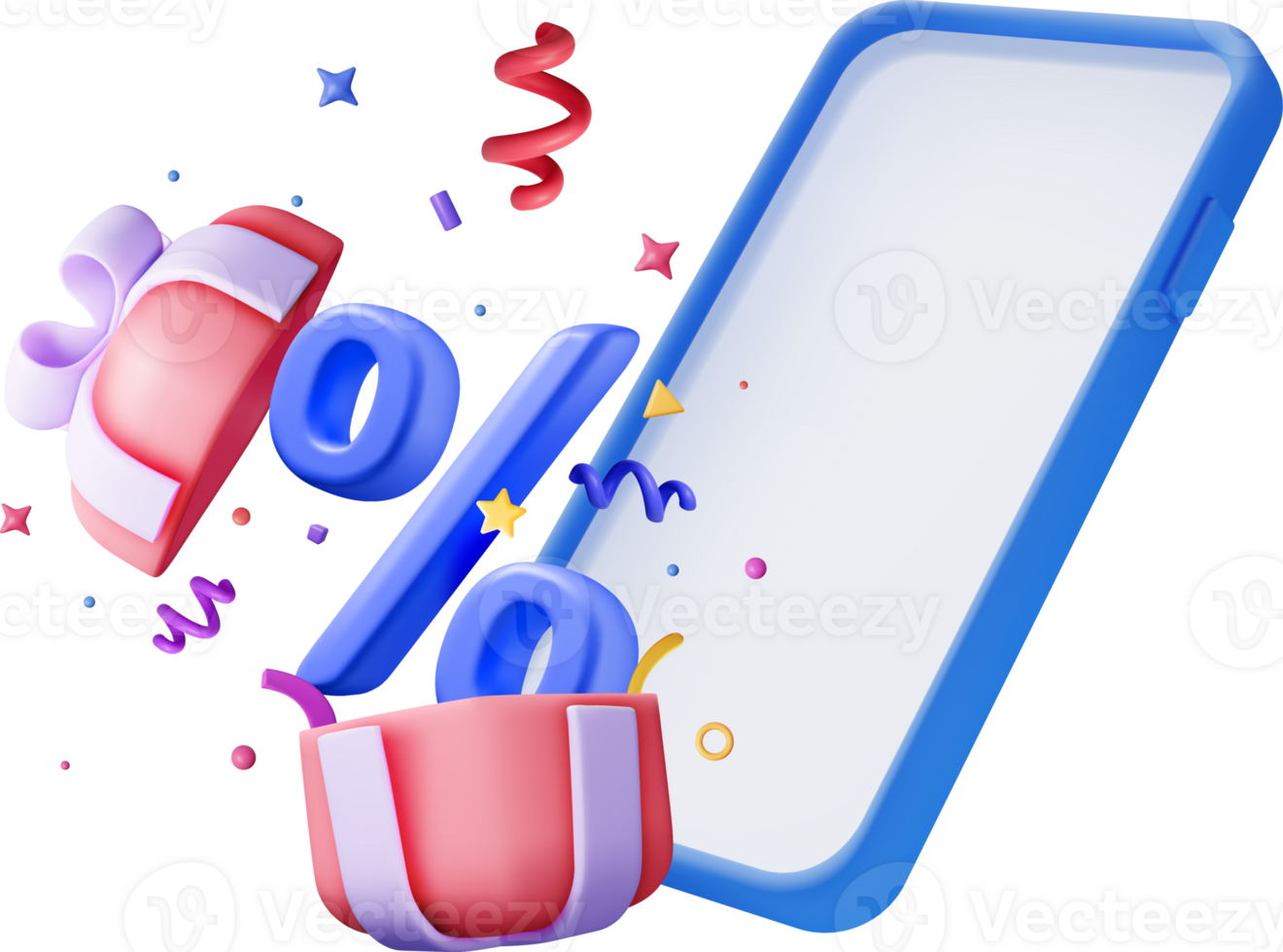 3D Discount Promotions for Mobile Devices png