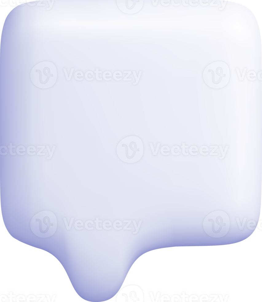 Elegant 3D Speech Bubble Design in Soft Colors png