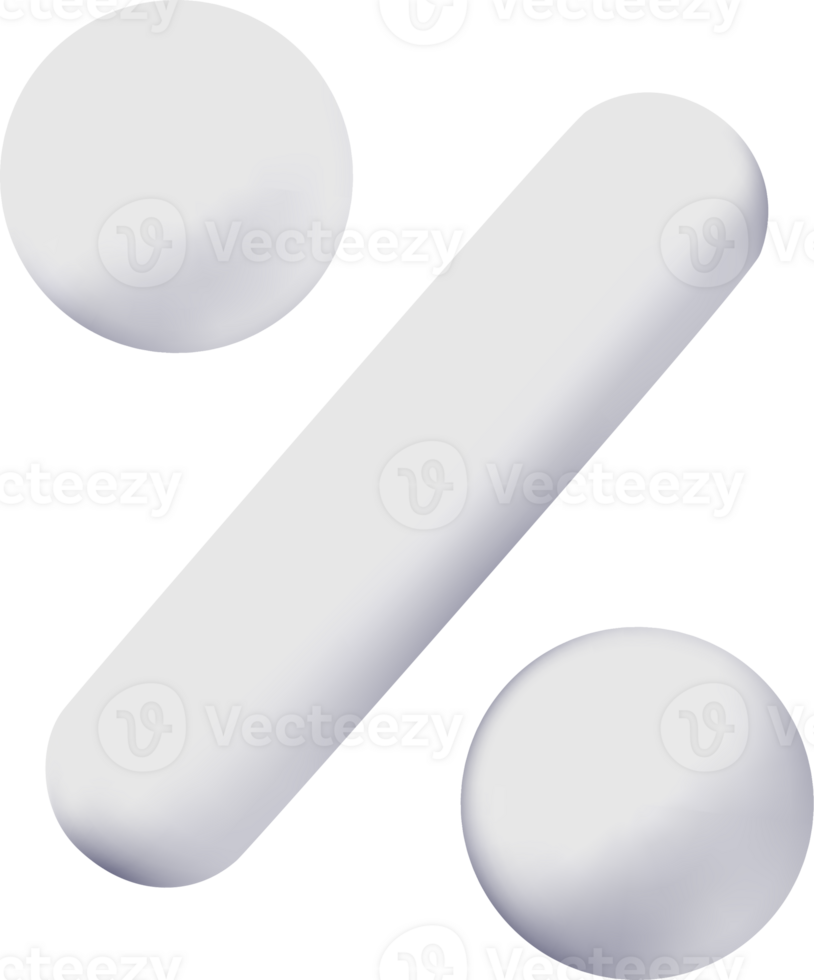 Three-Dimensional Percent Symbol Representation png