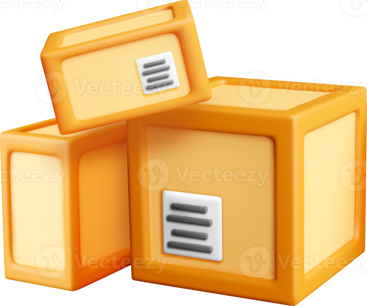 Colorful 3D Boxes Stacked in a Creative Way png