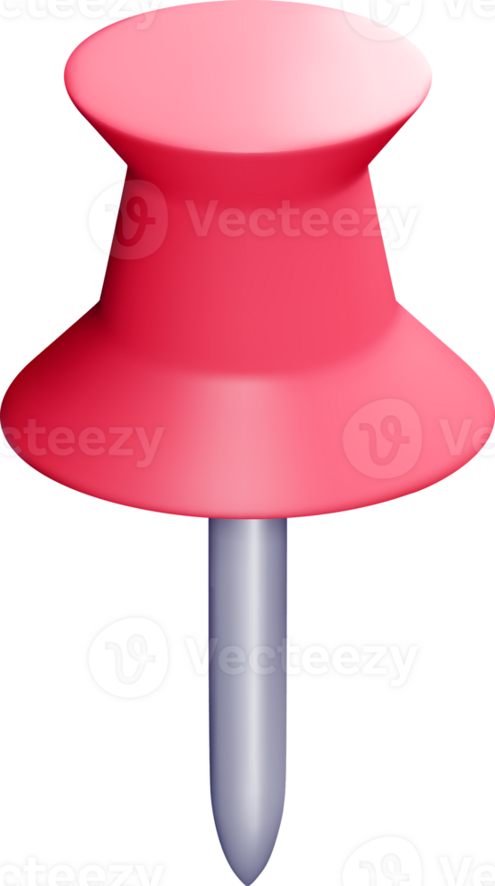 3D Rendered Red Push Pin Icon Design png