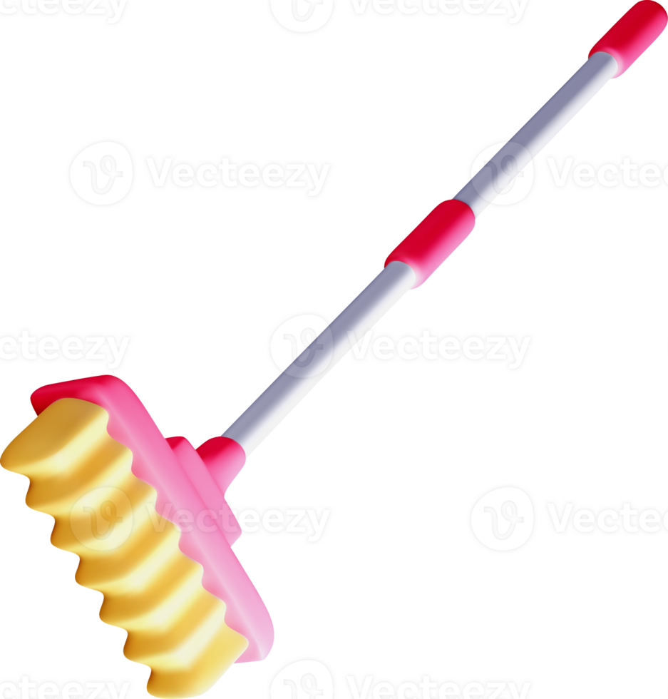 3D Colorful Cleaning Tool for Modern Spaces png