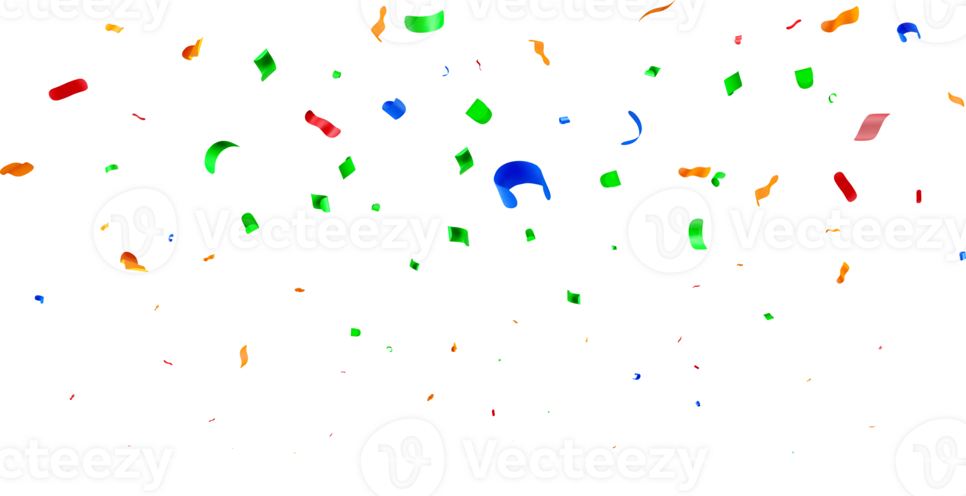 Colorful 3D Confetti Falling in Celebrate png