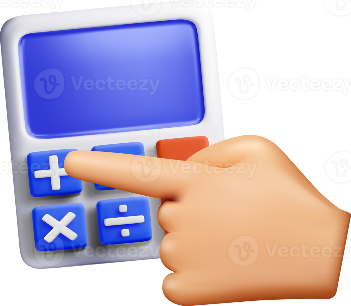 3D Calculator with Interactive Touch Input png
