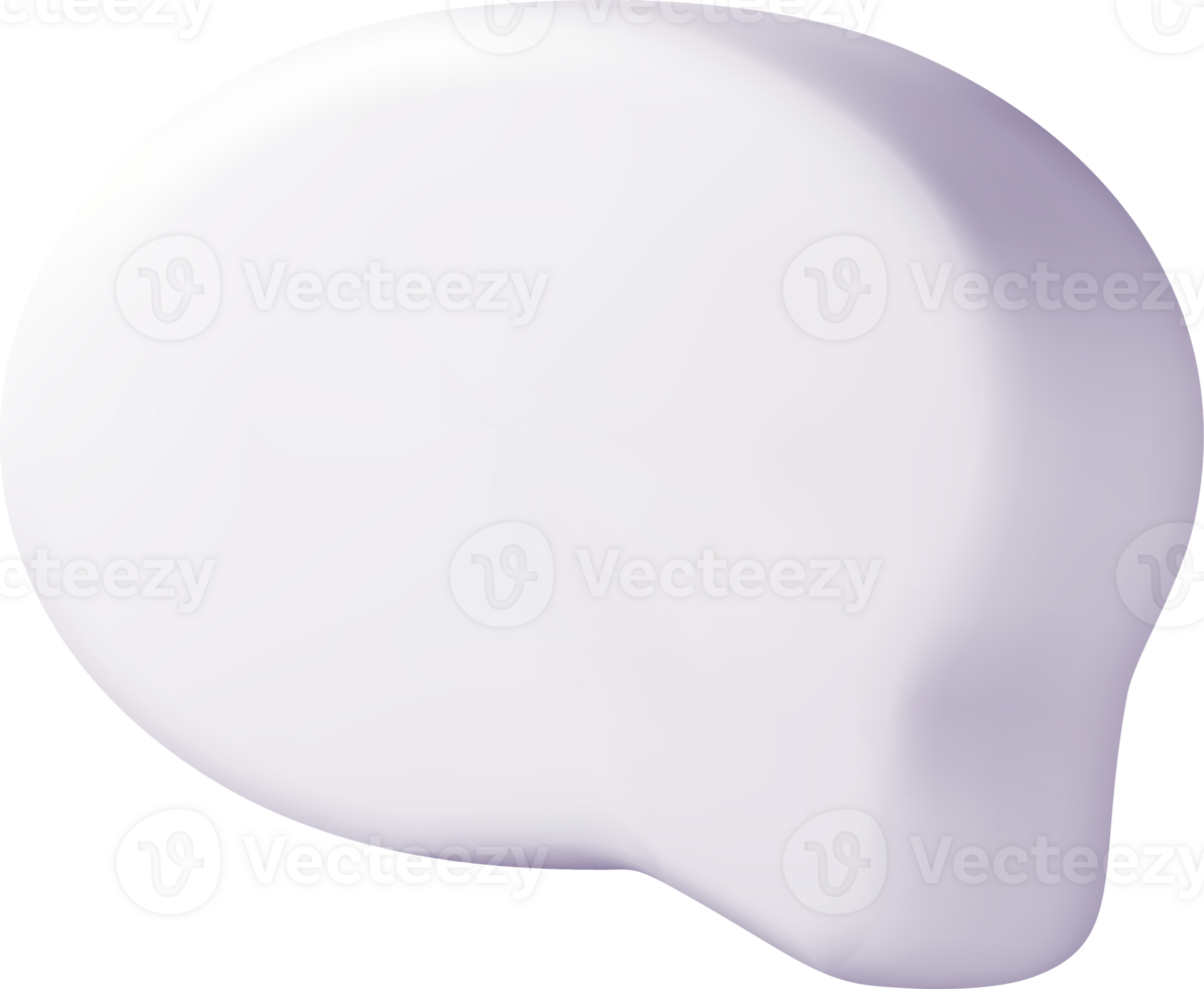 3D Speech Bubble Design for Creative Usage png