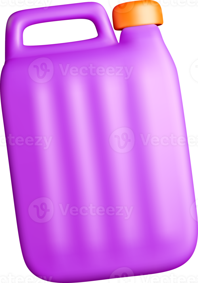 Vibrant Purple 3D Container with Orange Cap png
