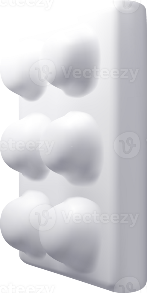 3D Abstract Shape with Smooth Curved Elements png