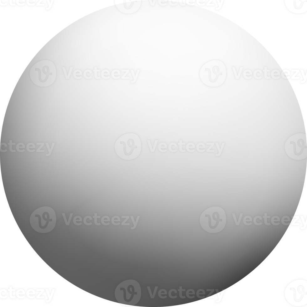 Spherical 3D Object with Smooth Gradient Finish png