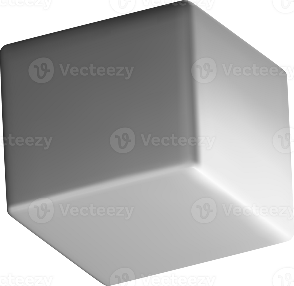 Abstract 3D Cube with Soft Lighting Effects png