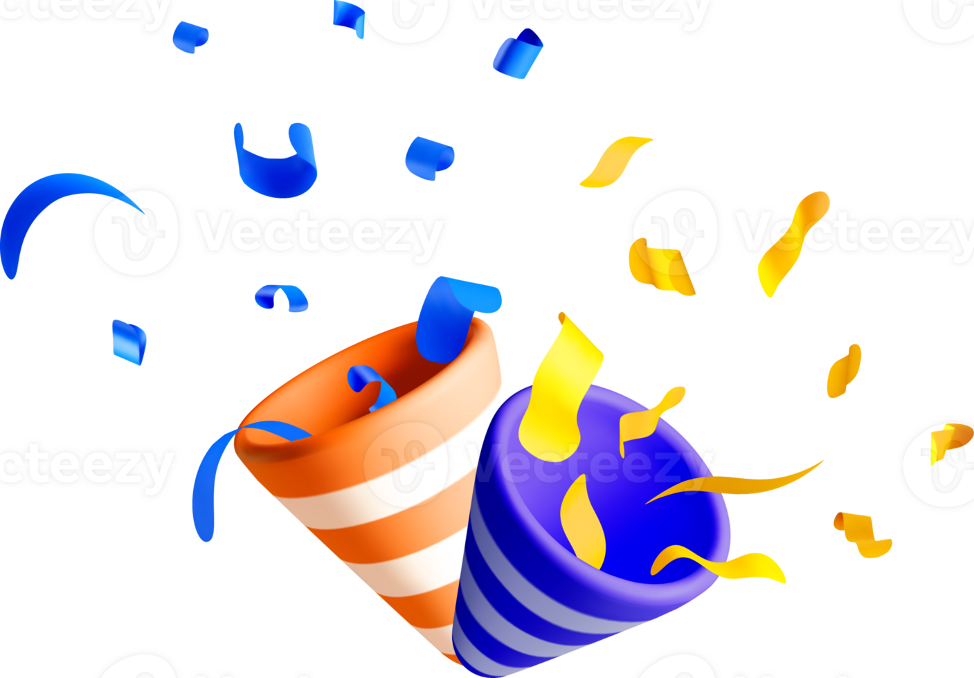 Colorful Confetti and Party Popper Celebration png