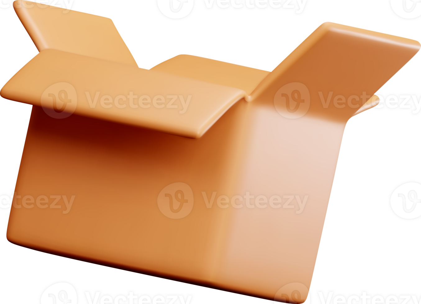 3D Open Box with a Minimalist Design png