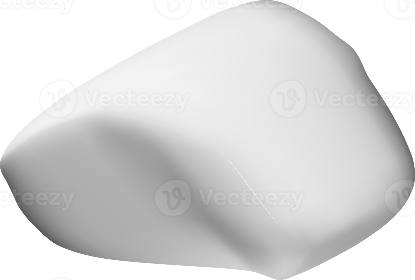 Smooth 3D Abstract White Shape Design png