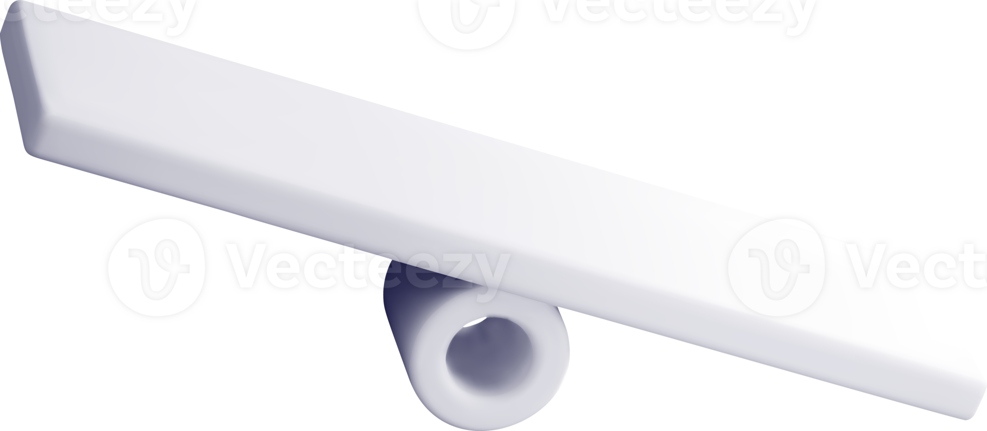 Modern 3D Minimalist White Lever Design png