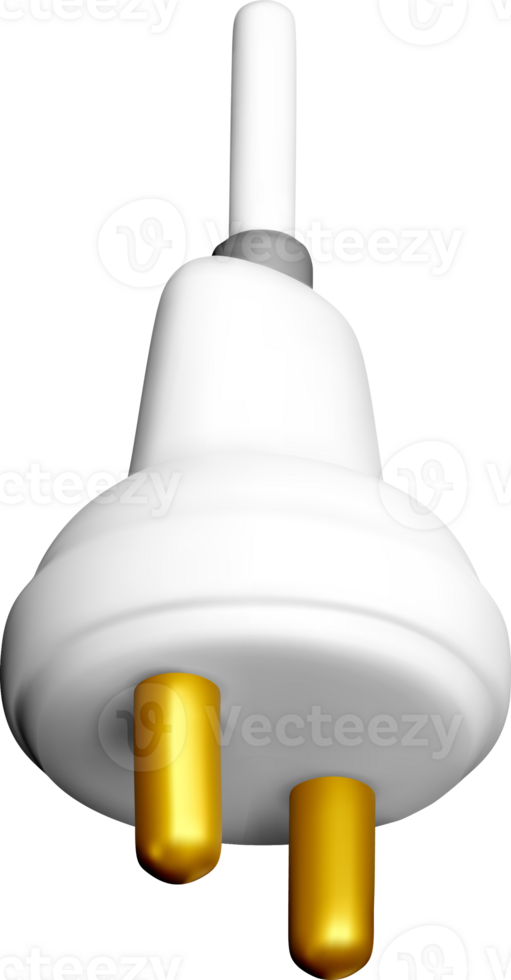 Realistic 3D Electric Plug Design Model png