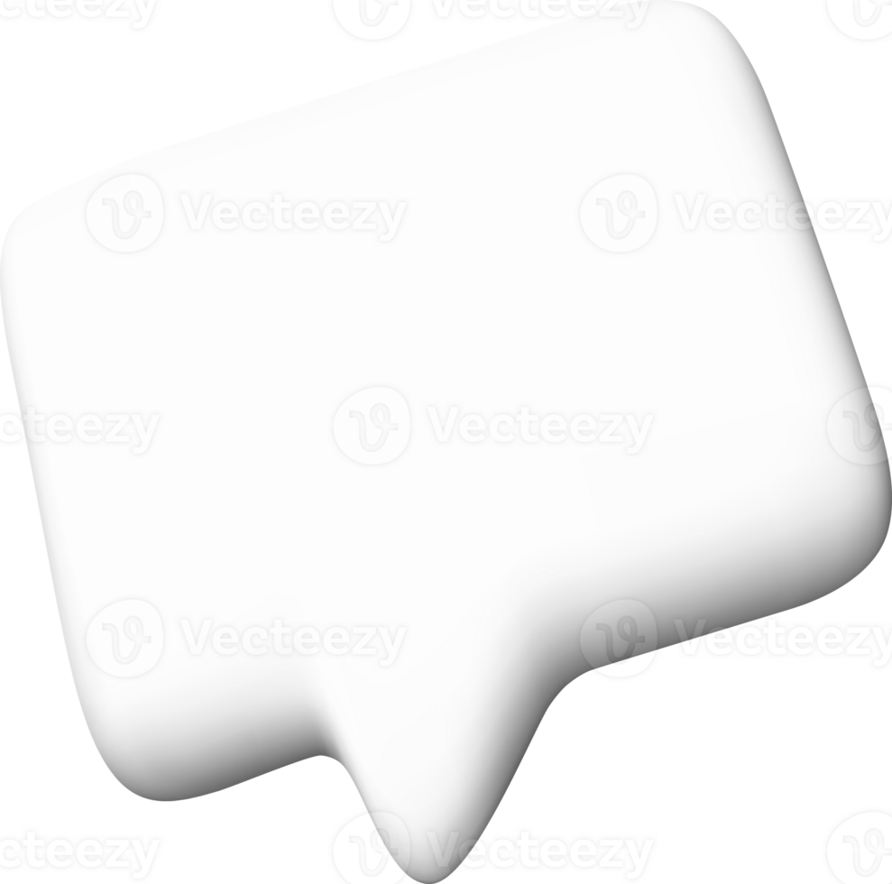Three-Dimensional Speech Bubble Design png