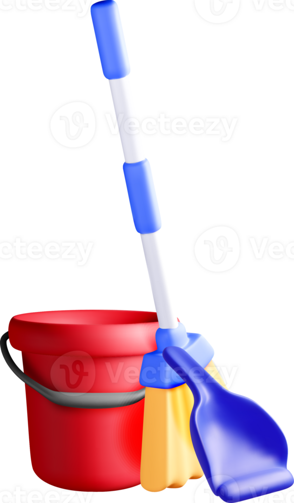 Colorful 3D Toy Bucket and Shovel Set png