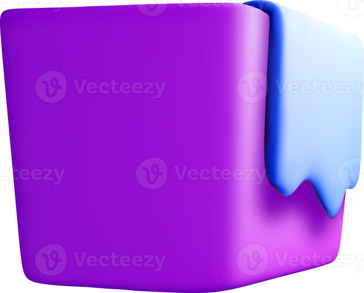 Colorful 3D Abstract Shape with Fluid Texture png